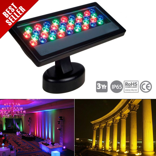 36W Rectangular RGB LED Wall Washer with DMX,IP65 Waterproof