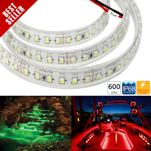 WFLS-X600T series Weatherproof 600 High Power LED Strip Light / sold by reel