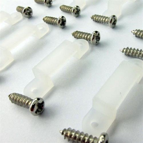 Flexible LED Strip Waterproof mounting clips (10pcs) and screws (20pcs)