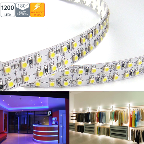 2NFS-3528SMD-24V series Double Row 1200 High Power LED Flexible Light Strip [2NFS-3528SMD-24V]