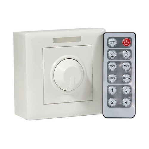 Wall-Mounted LED Dimmer 12-Key RF Remote Control
