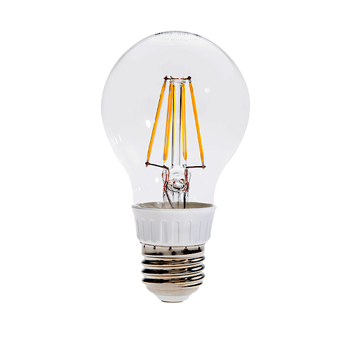 LED Filament Bulb - A19 LED Bulb with 4 Watt Filament LED, Warm White - Click Image to Close