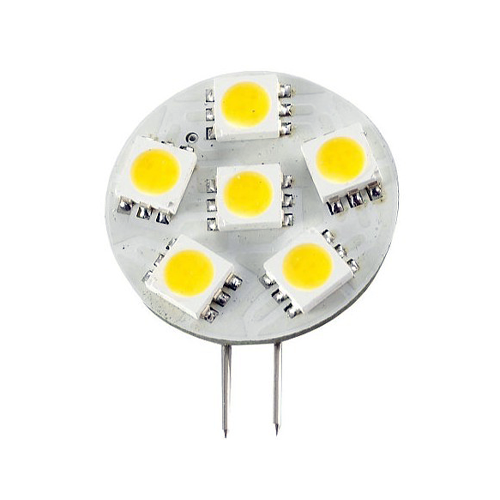 LED G4 Lamp, 6 LED Disc Type with Back Pins - Click Image to Close
