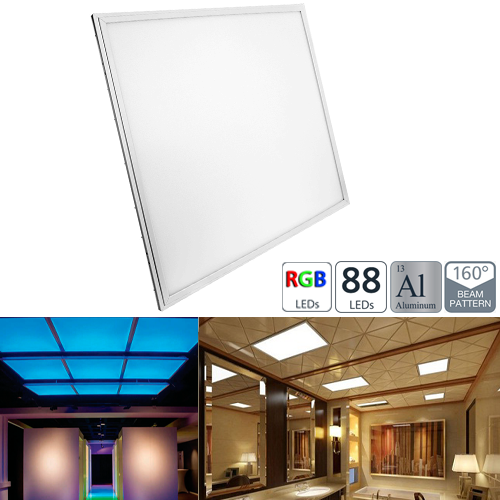 36W RGB LED Panel Light Fixture - 2ft x 2ft - Click Image to Close