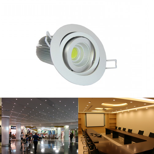 12W Silver COB LED Recessed Downlight - Click Image to Close