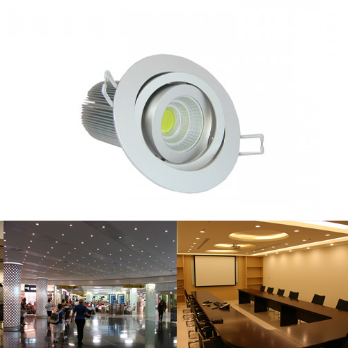 9W Silver COB LED Recessed Downlight