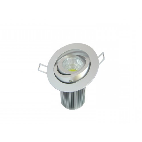 9W Silver COB LED Recessed Downlight - Click Image to Close