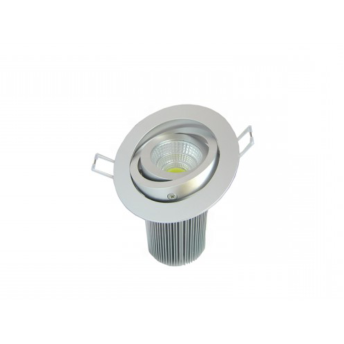 12W Silver COB LED Recessed Downlight - Click Image to Close