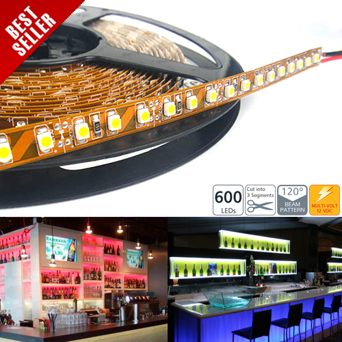 High Power LED Flexible Light Strip - 120 LEDs per meter - Click Image to Close