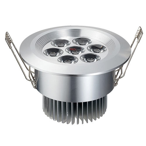 21 Watt (7X3W) LED Recessed Light Fixture - Aimable and Dimmable - Click Image to Close