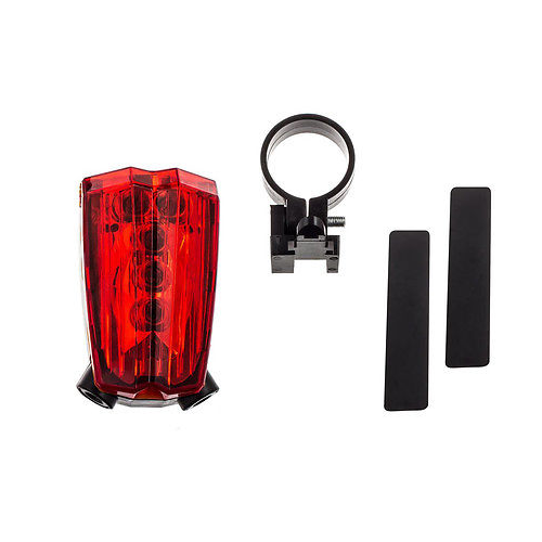 LED Bicycle Tail Light with Laser Light Lane