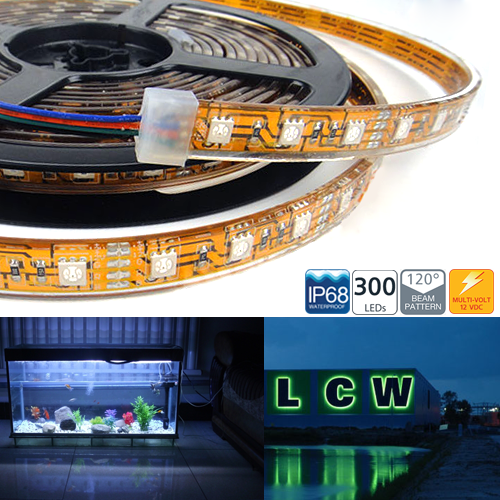 WFLS-XX3 series Waterproof 300 High Power LED Flexible Light Strip Reel - IP68 - Click Image to Close